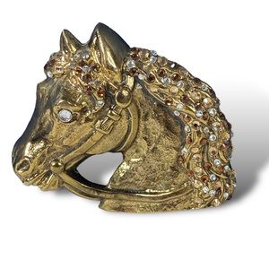 Crystal Horse Head Belt Buckle Toe Brights Originals
